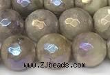 CNA1237 15 inches 10mm faceted round AB-color lavender amethyst beads