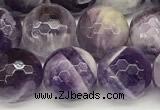 CNA1247 15 inches 10mm faceted round dogtooth amethyst beads