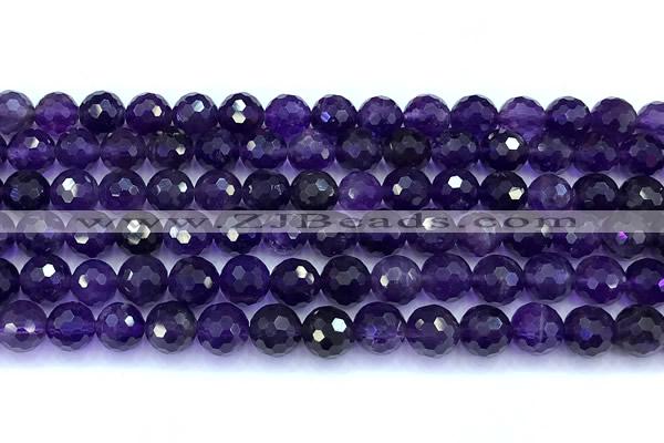 CNA1251 15 inches 8mm faceted round amethyst beads