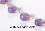 CNA23 6*9mm teardrop A+ grade natural amethyst beads Wholesale