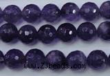 CNA253 15.5 inches 10mm faceted round natural amethyst beads