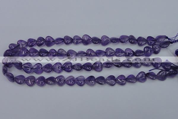 CNA282 15.5 inches 12*12mm heart natural amethyst beads wholesale