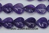 CNA283 15.5 inches 14*14mm heart natural amethyst beads wholesale