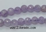 CNA310 15.5 inches 8mm faceted round natural lavender amethyst beads