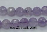 CNA311 15.5 inches 10mm faceted round natural lavender amethyst beads