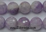 CNA313 15.5 inches 14mm faceted round natural lavender amethyst beads