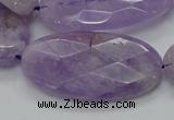 CNA335 15.5 inches 20*40mm faceted oval natural lavender amethyst beads