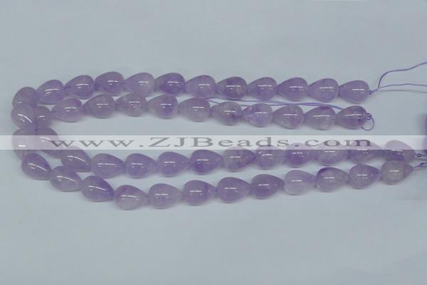 CNA417 15.5 inches 10*14mm teardrop natural lavender amethyst beads