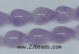 CNA418 15.5 inches 12*16mm teardrop natural lavender amethyst beads