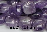 CNA42 15.5 inches 15*15mm square grade A natural amethyst beads