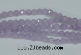 CNA420 15.5 inches 4mm faceted round natural lavender amethyst beads