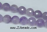 CNA423 15.5 inches 10mm faceted round natural lavender amethyst beads