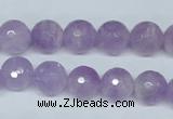 CNA424 15.5 inches 12mm faceted round natural lavender amethyst beads