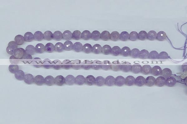 CNA424 15.5 inches 12mm faceted round natural lavender amethyst beads