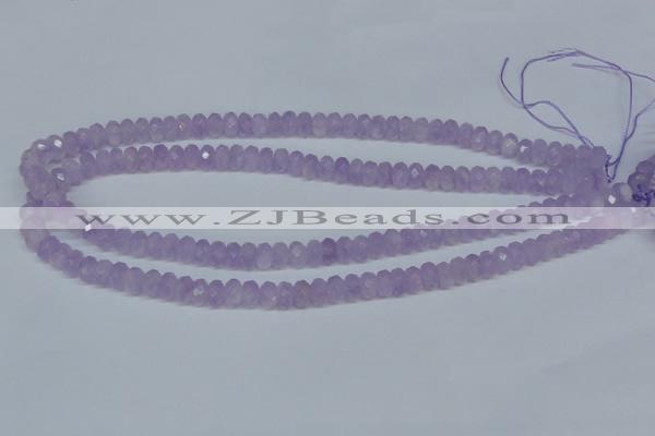 CNA427 4*8mm faceted rondelle natural lavender amethyst beads