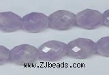 CNA429 10*14mm faceted rice natural lavender amethyst beads