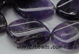 CNA44 15.5 inches 22*30mm twisted teardrop grade A natural amethyst beads