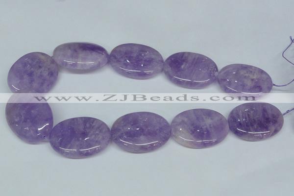 CNA451 15.5 inches 25*30mm oval natural lavender amethyst beads