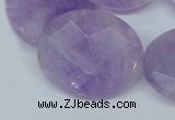 CNA460 15.5 inches 25*30mm faceted oval natural lavender amethyst beads