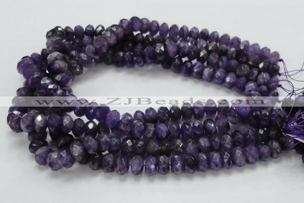 CNA63 15.5 inches 7*12mm faceted rondelle grade A natural amethyst beads