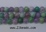 CNA651 15 inches 6mm round lavender amethyst & amazonite beads