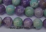 CNA654 15 inches 12mm round lavender amethyst & amazonite beads