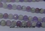 CNA661 15 inches 6mm faceted round lavender amethyst & prehnite beads