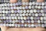 CNA675 15.5 inches 4mm round matte lavender amethyst beads