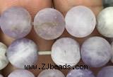 CNA676 15.5 inches 6mm round matte lavender amethyst beads