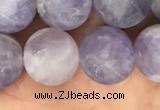 CNA678 15.5 inches 10mm round matte lavender amethyst beads