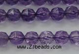 CNA68 15.5 inches 6mm faceted round natural amethyst beads