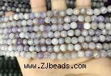 CNA685 15.5 inches 4mm faceted round lavender amethyst beads