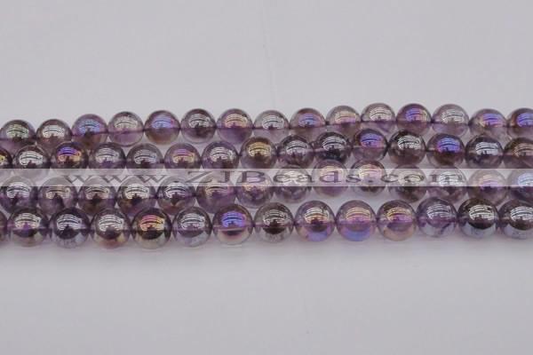 CNA703 15.5 inches 10mm round AB-color amethyst gemstone beads