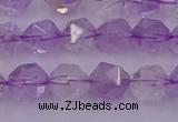 CNA731 15.5 inches 8mm faceted nuggets light lavender amethyst beads