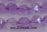CNA733 15.5 inches 12mm faceted nuggets light lavender amethyst beads