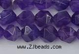 CNA758 15.5 inches 8mm faceted nuggets amethyst beads wholesale