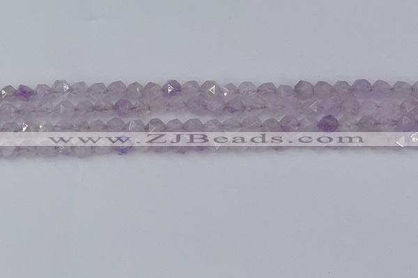 CNA761 15.5 inches 6mm faceted nuggets light lavender amethyst beads