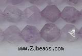 CNA762 15.5 inches 8mm faceted nuggets light lavender amethyst beads