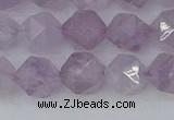 CNA763 15.5 inches 10mm faceted nuggets light lavender amethyst beads