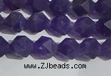 CNA766 15.5 inches 6mm faceted nuggets matte amethyst beads