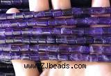 CNA776 15.5 inches 6*7mm - 6*8mm tube natural amethyst beads
