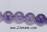 CNA803 15.5 inches 10mm round natural light amethyst beads