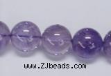 CNA805 15.5 inches 14mm round natural light amethyst beads