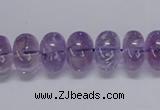 CNA810 15.5 inches 8*12mm rondelle natural light amethyst beads