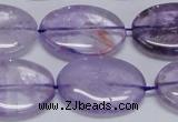 CNA835 15.5 inches 20*30mm oval natural light amethyst beads