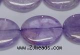 CNA836 15.5 inches 25*30mm oval natural light amethyst beads