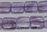 CNA840 15.5 inches 10mm square natural light amethyst beads