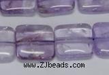 CNA843 15.5 inches 16mm square natural light amethyst beads