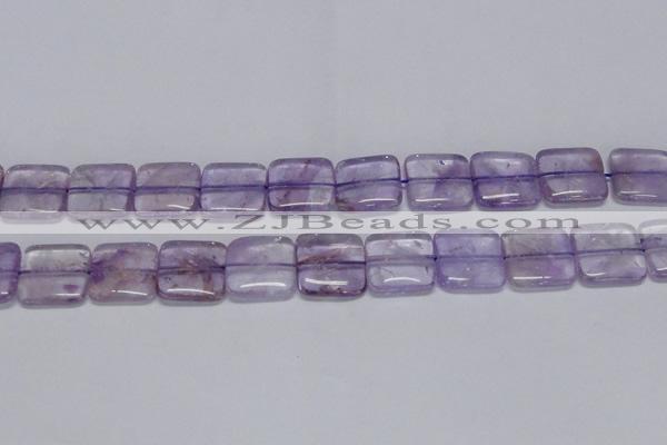 CNA844 15.5 inches 18mm square natural light amethyst beads