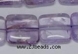 CNA845 15.5 inches 20mm square natural light amethyst beads